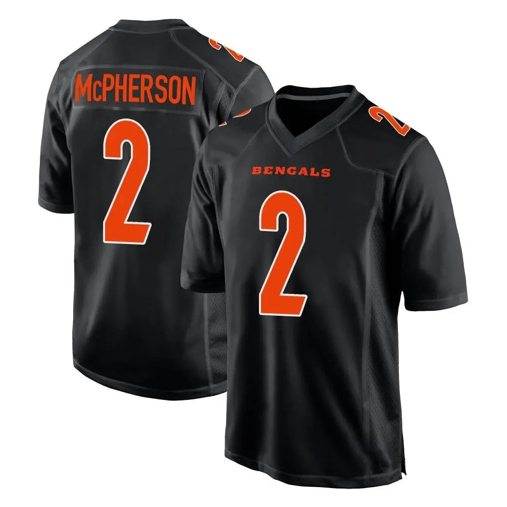 Choea C.Bengals #2 Evan McPherson Player Black Fashion Game Stitched Jerseys