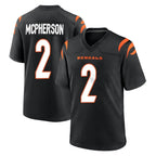 Choea C.Bengals #2 Evan McPherson Player Black Home Game Stitched Jerseys