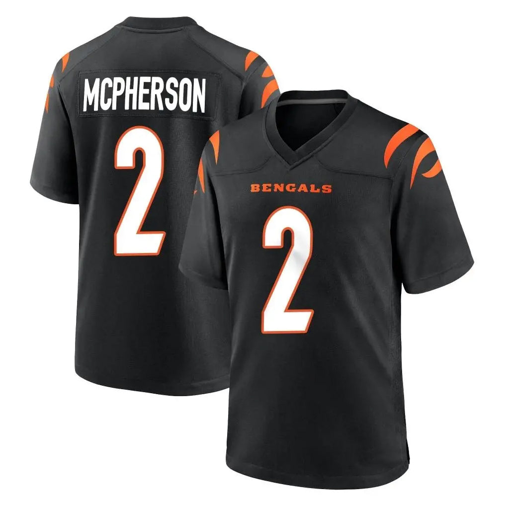 Choea C.Bengals #2 Evan McPherson Player Black Home Game Stitched Jerseys