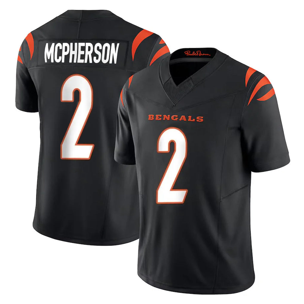 Choea C.Bengals #2 Evan McPherson Player Black Vapor F.U.S.E. Limited Home Game Stitched Jerseys