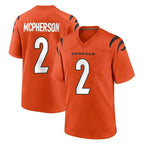 Choea C.Bengals #2 Evan McPherson Player Orange Home Game Stitched Jerseys
