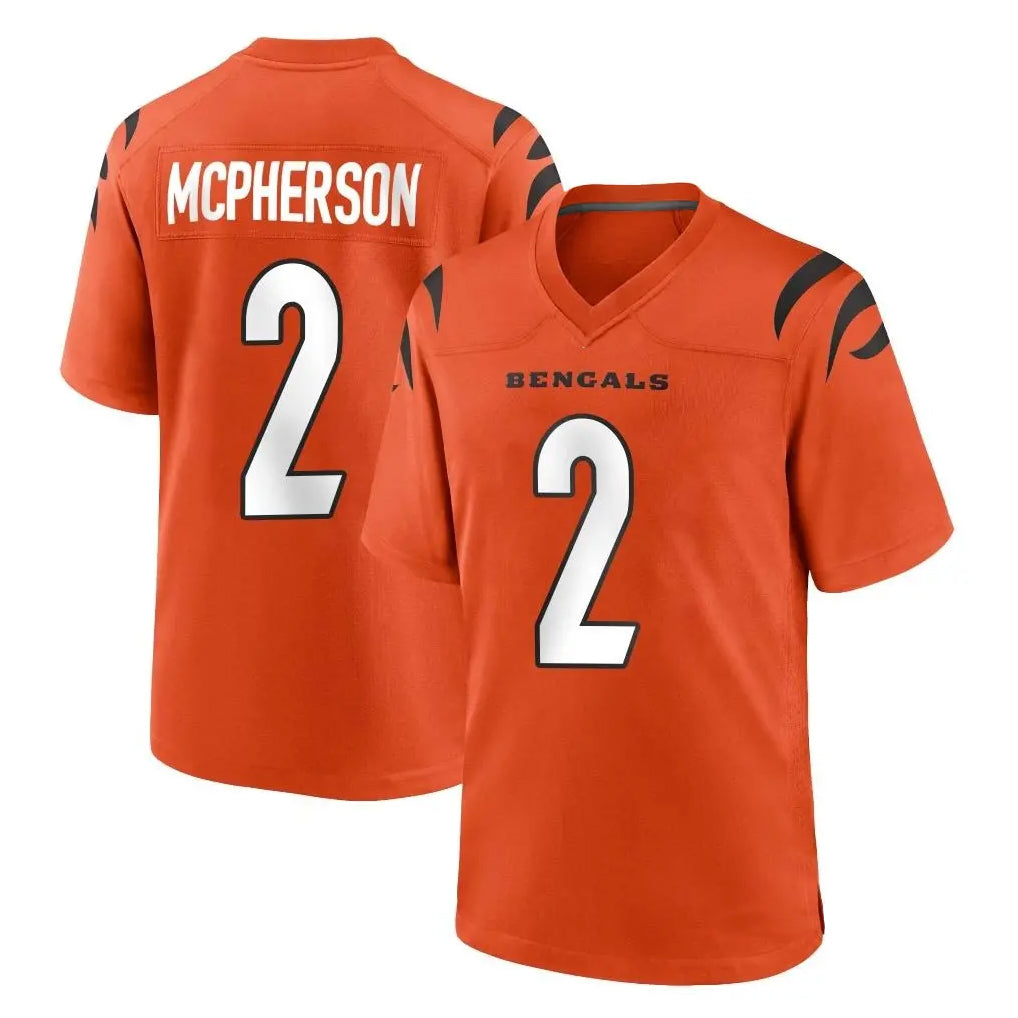 Choea C.Bengals #2 Evan McPherson Player Orange Home Game Stitched Jerseys