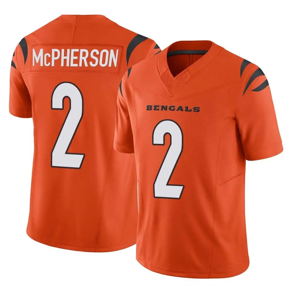 Choea C.Bengals #2 Evan McPherson Player Orange Vapor F.U.S.E. Limited Home Game Stitched Jerseys