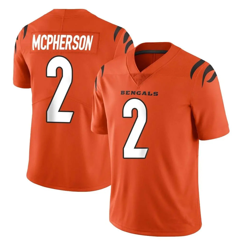 Choea C.Bengals #2 Evan McPherson Player Orange Vapor Untouchable Limited Home Game Stitched Jerseys