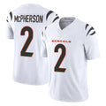 Choea C.Bengals #2 Evan McPherson Player White Vapor F.U.S.E. Limited Home Game Stitched Jerseys