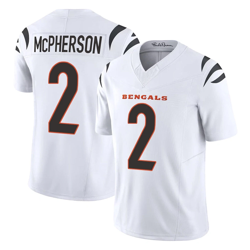 Choea C.Bengals #2 Evan McPherson Player White Vapor F.U.S.E. Limited Home Game Stitched Jerseys