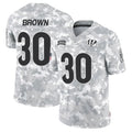 Choea C.Bengals #30 Chase Brown Player Arctic Camo Salute to Service Limited Stitched Jerseys