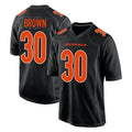 Choea C.Bengals #30 Chase Brown Player Black Fashion Game Stitched Jerseys