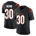 Choea C.Bengals #30 Chase Brown Player Black Vapor F.U.S.E. Limited Home Game Stitched Jerseys