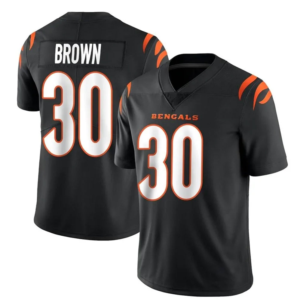 Choea C.Bengals #30 Chase Brown Player Black Vapor Untouchable Limited Home Game Stitched Jerseys