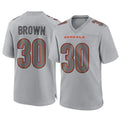 Choea C.Bengals #30 Chase Brown Player Gray Atmosphere Fashion Game Stitched Jerseys