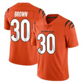Choea C.Bengals #30 Chase Brown Player Orange Vapor Untouchable Limited Home Game Stitched Jerseys