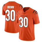 Choea C.Bengals #30 Chase Brown Player Orange Vapor Untouchable Limited Home Game Stitched Jerseys