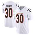 Choea C.Bengals #30 Chase Brown Player White Vapor Untouchable Limited Home Game Stitched Jerseys