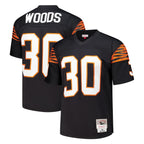 Choea C.Bengals #30 Ickey Woods Player Black Mitchell & Ness 1988 Legacy Replica Stitched Jerseys