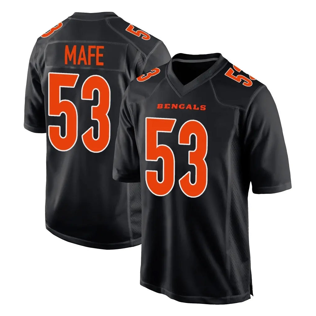 Choea C.Bengals #53 Boye Mafe Player Black Fashion Game Stitched Jerseys