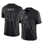 Choea C.Bengals #53 Boye Mafe Player Black Reflective Limited Game Stitched Jerseys