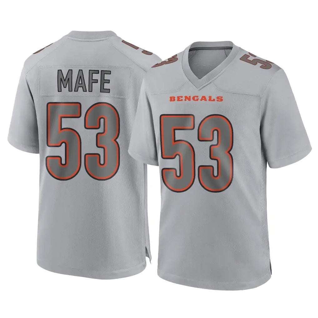 Choea C.Bengals #53 Boye Mafe Player Gray Atmosphere Fashion Game Stitched Jerseys