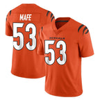 Choea C.Bengals #53 Boye Mafe Player Orange Vapor Untouchable Limited Home Game Stitched Jerseys