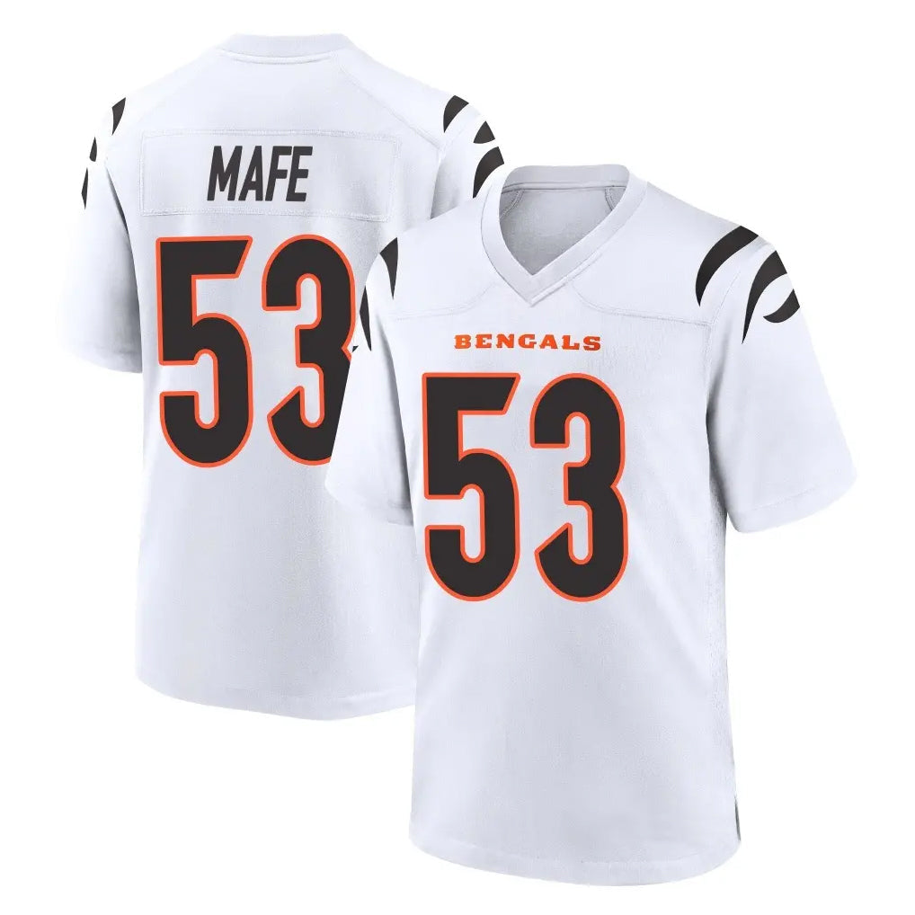 Choea C.Bengals #53 Boye Mafe Player White Home Game Stitched Jerseys