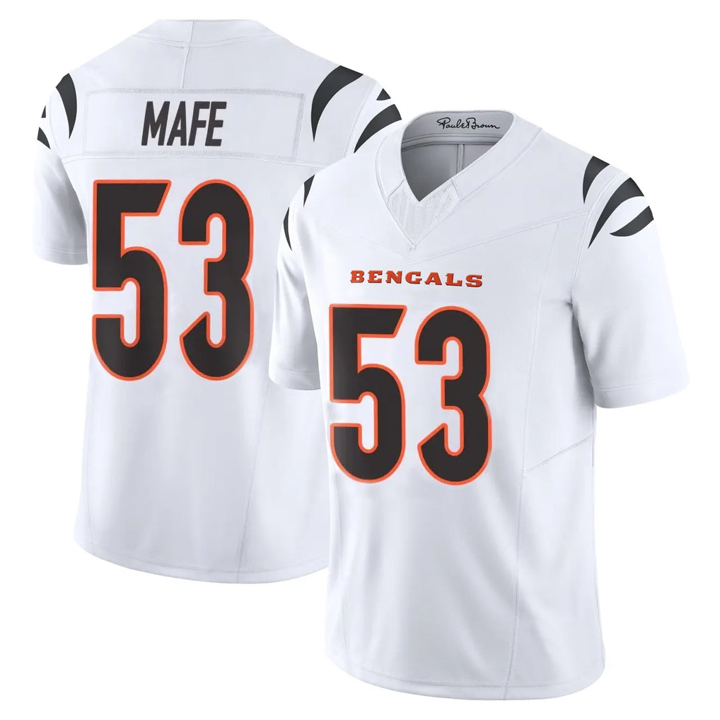 Choea C.Bengals #53 Boye Mafe Player White Vapor F.U.S.E. Limited Home Game Stitched Jerseys