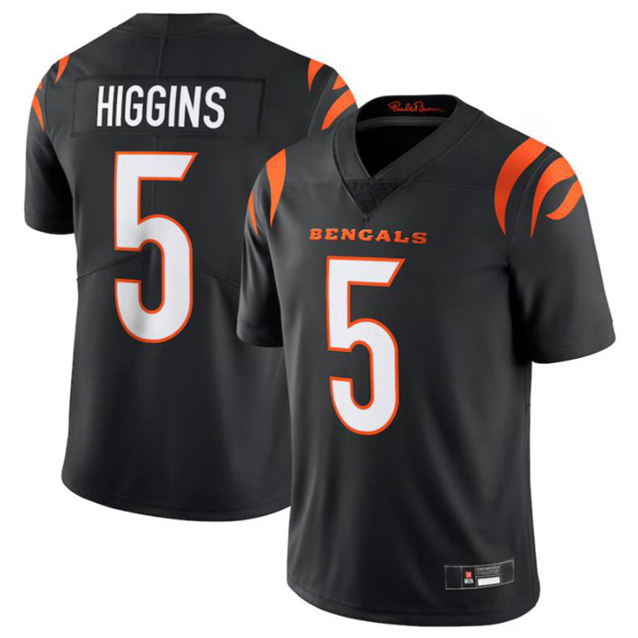 Choea C.Bengals #5 Tee Higgins Black Vapor Untouchable Limited Jersey American Stitched  Jerseys