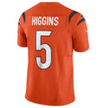 Choea C.Bengals #5 Tee Higgins Orange Vapor Untouchable Limited Jersey American Stitched Jerseys
