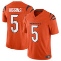 ChoeaC.Bengals #5 Tee Higgins Orange Vapor Untouchable Limited Jersey American Stitched  Jerseys