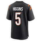 Choea C.Bengals #5 Tee Higgins Player Black Home Game Stitched Jerseys