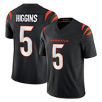 Choea C.Bengals #5 Tee Higgins Player Black Vapor F.U.S.E. Limited Home Game Stitched Jerseys