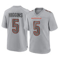 Choea C.Bengals #5 Tee Higgins Player Gray Atmosphere Fashion Game Stitched Jerseys