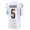 Choea C.Bengals #5 Tee Higgins Player White Home Game Stitched Jerseys
