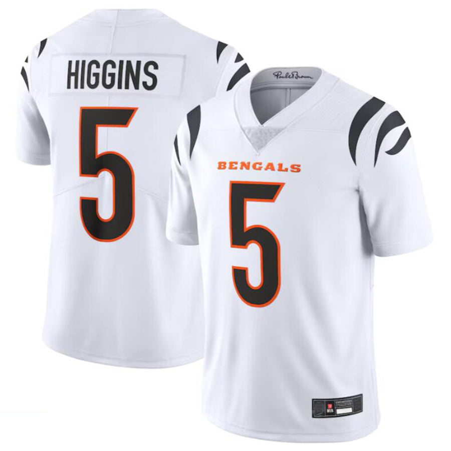 Choea C.Bengals #5 Tee Higgins White Vapor Untouchable Limited Jersey American Stitched Jerseys