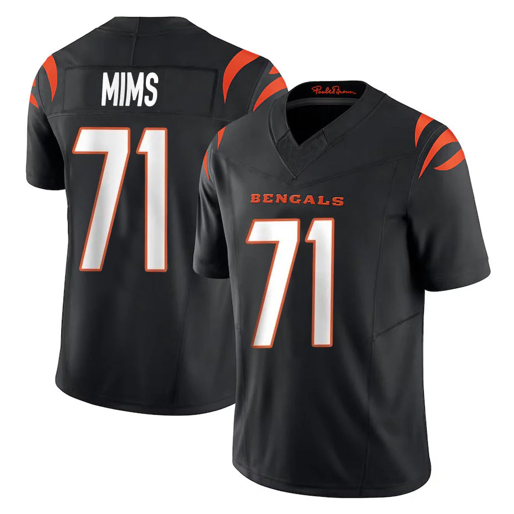 Choea C.Bengals #71 Amarius Mims Player Black Vapor F.U.S.E. Limited Home Game Stitched Jerseys