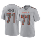 Choea C.Bengals #71 Amarius Mims Player Gray Atmosphere Fashion Game Stitched Jerseys