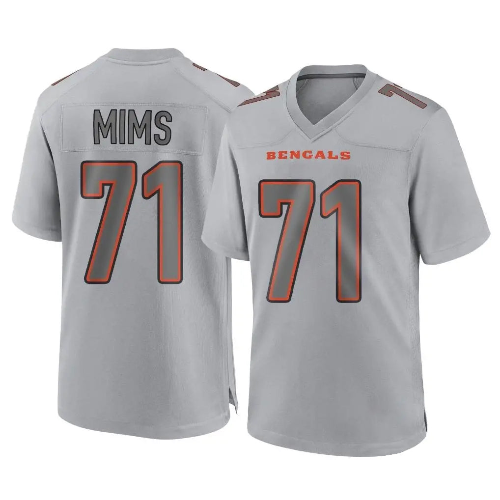 Choea C.Bengals #71 Amarius Mims Player Gray Atmosphere Fashion Game Stitched Jerseys