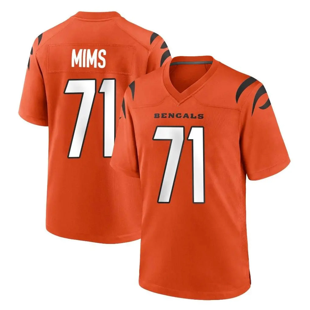 Choea C.Bengals #71 Amarius Mims Player Orange Home Game Stitched Jerseys