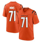 Choea C.Bengals #71 Amarius Mims Player Orange Home Game Stitched Jerseys