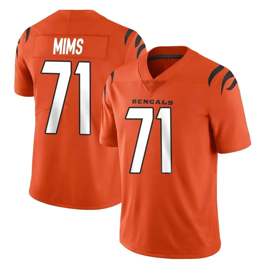 Choea C.Bengals #71 Amarius Mims Player Orange Vapor Untouchable Limited Home Game Stitched Jerseys