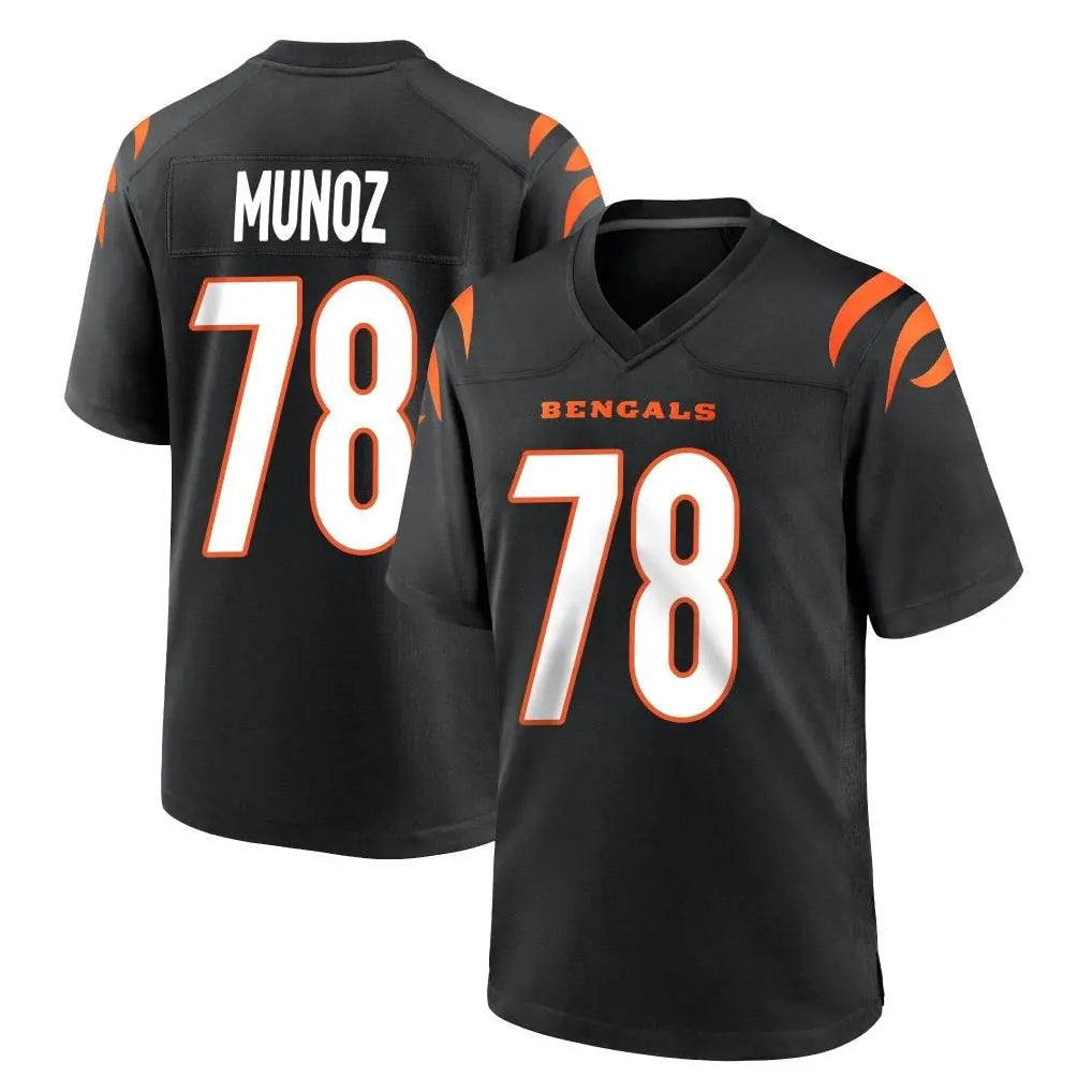Choea C.Bengals #78 Anthony Munoz Player Black Home Game Stitched Jerseys