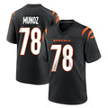 Choea C.Bengals #78 Anthony Munoz Player Black Home Game Stitched Jerseys