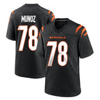 Choea C.Bengals #78 Anthony Munoz Player Black Home Game Stitched Jerseys