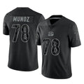Choea C.Bengals #78 Anthony Munoz Player Black Reflective Limited Game Stitched Jerseys