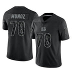 Choea C.Bengals #78 Anthony Munoz Player Black Reflective Limited Game Stitched Jerseys