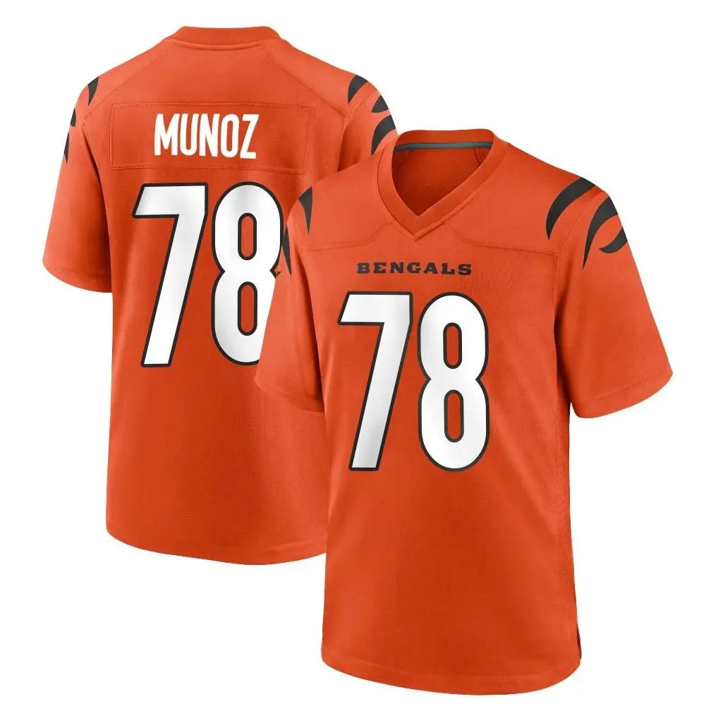 Choea C.Bengals #78 Anthony Munoz Player Orange Home Game Stitched Jerseys
