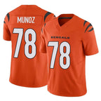 Choea C.Bengals #78 Anthony Munoz Player Orange Vapor F.U.S.E. Limited Home Game Stitched Jerseys