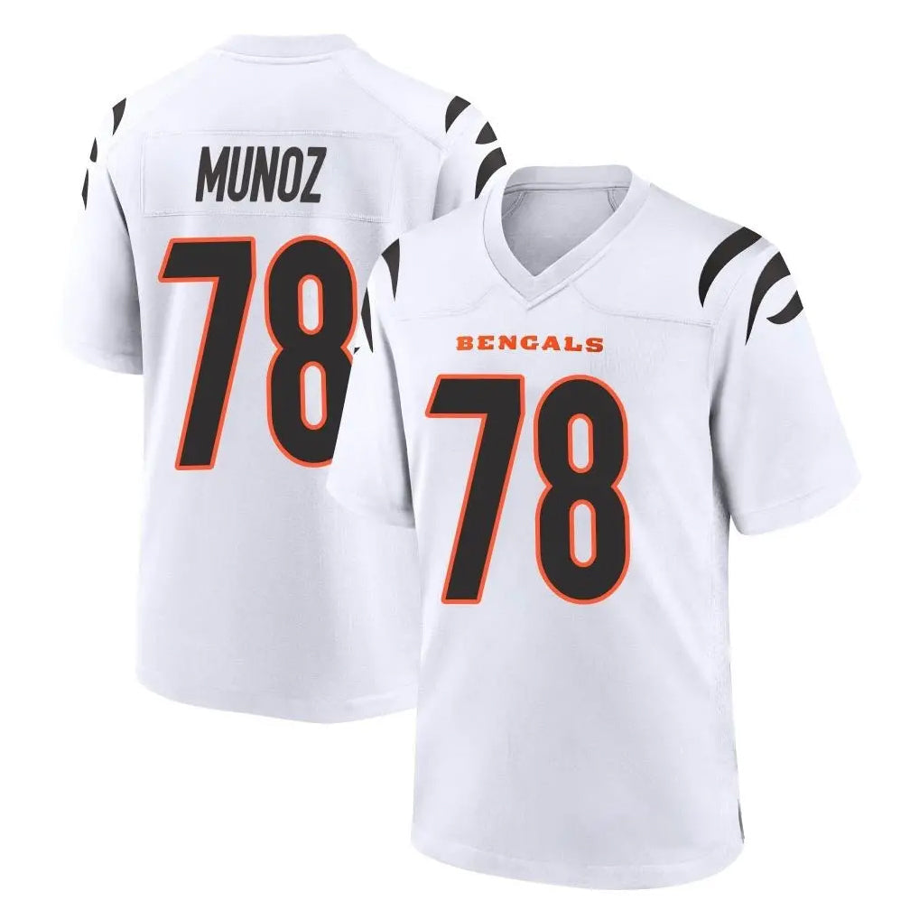 Choea C.Bengals #78 Anthony Munoz Player White Home Game Stitched Jerseys
