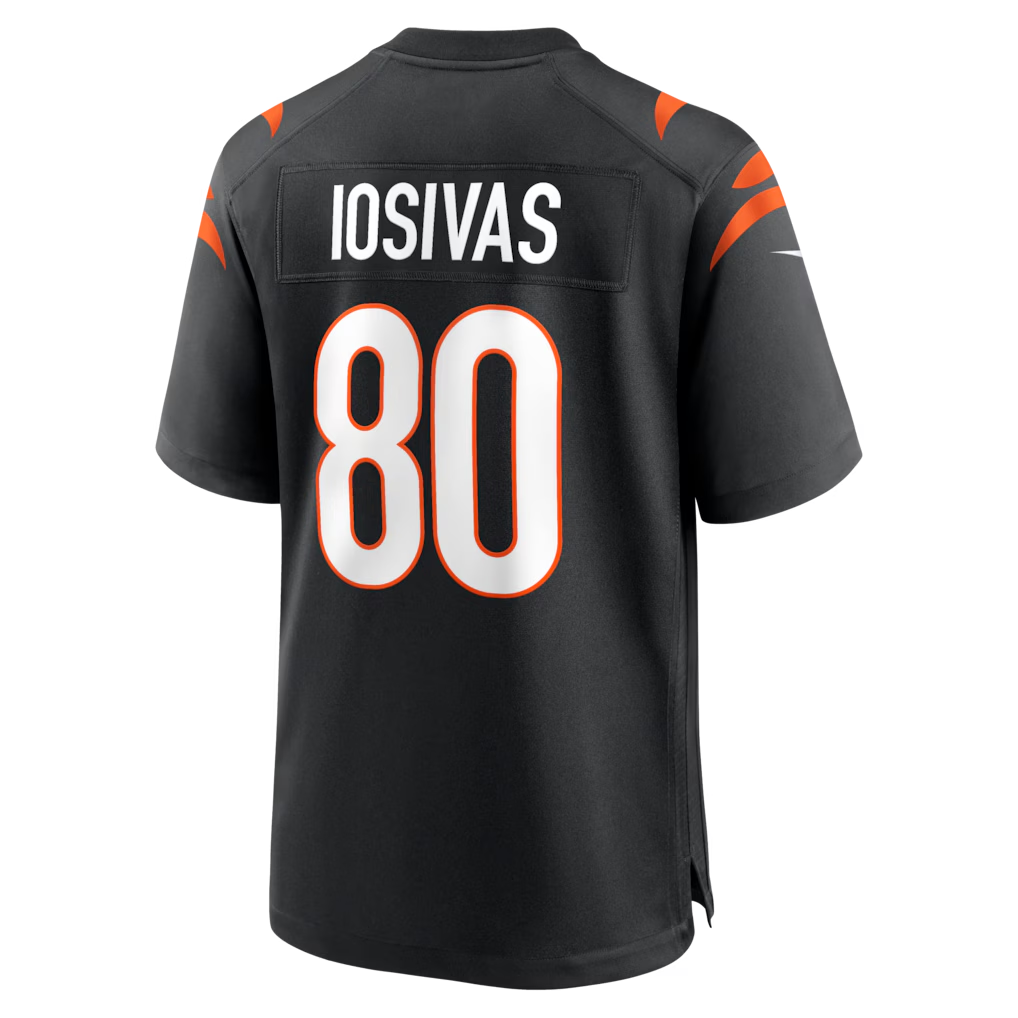 Choea C.Bengals #80 Andrei Iosivas Black Team Game Stitched Jerseys