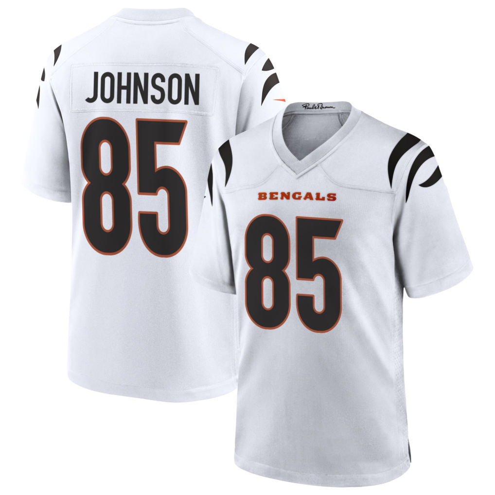 Choea C.Bengals #85 Chad Johnson Player White Home Game Stitched Jerseys