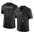 Choea C.Bengals #90 Kris Jenkins Jr Player Black Reflective Limited Game Stitched Jerseys